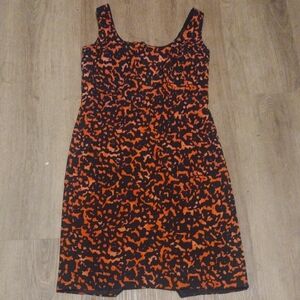 Stylish Orange and Black Women's Dress